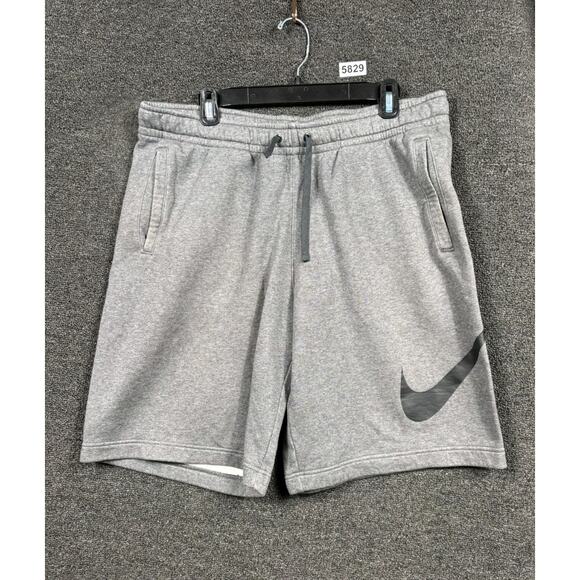Nike Men's Club Fleece Explosive Shorts 843520-071 Charcoal Grey/Black Size XL - Picture 1 of 7